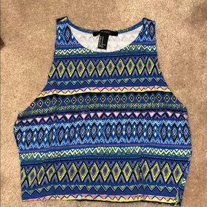 Brightly colored crop top